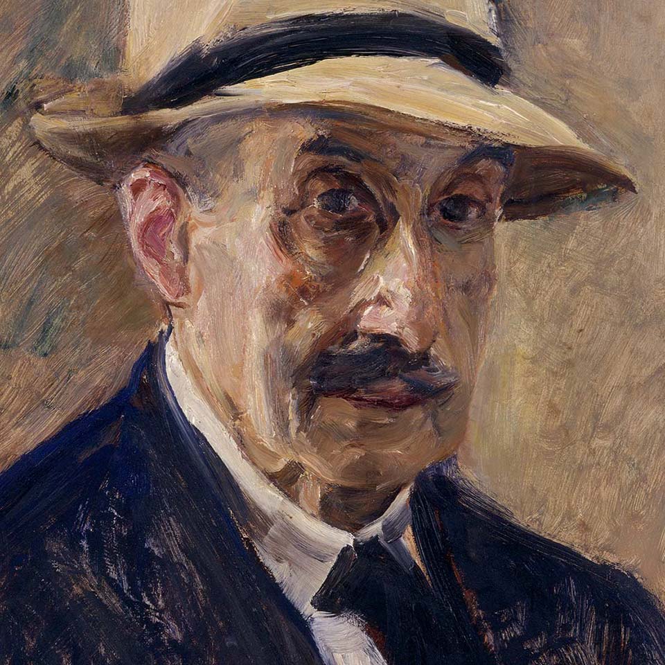 Max Liebermann, Selbstporträt mit Strohhut; Jüdisches Museum Berlin, Foto: Jens Ziehe